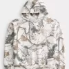 Kastenförmiger Kapuzenpullover mit Camouflage-Muster