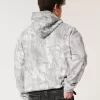 Kastenförmiger Kapuzenpullover mit Chevrolet-Grafik im Camo-Stil Kastenförmiger Kapuzenpullover mit Chevrolet-Grafik im Camo-Stil