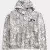 Kastenförmiger Kapuzenpullover mit Chevrolet-Grafik im Camo-Stil Kastenförmiger Kapuzenpullover mit Chevrolet-Grafik im Camo-Stil