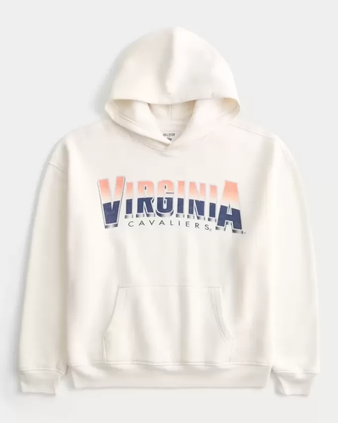 Kastenförmiger Kapuzenpullover mit Grafik der University of Virginia Cavaliers Kastenförmiger Kapuzenpullover mit Grafik der University of Virginia Cavaliers