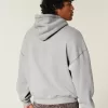 Kastenförmiger Kapuzenpullover mit „No Fear“-Grafik