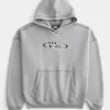 Kastenförmiger Kapuzenpullover mit „No Fear“-Grafik