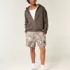 Kastenförmiger Kapuzenpullover mit Reißverschluss