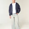 Kastenförmiger Kapuzenpullover mit Reißverschluss Kastenförmiger Kapuzenpullover mit Reißverschluss