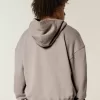 Kastenförmiger Kapuzenpullover mit Reißverschluss