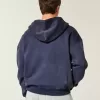 Kastenförmiger Kapuzenpullover mit Reißverschluss Kastenförmiger Kapuzenpullover mit Reißverschluss
