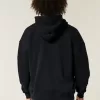 Kastenförmiger Kapuzenpullover mit Reißverschluss Kastenförmiger Kapuzenpullover mit Reißverschluss