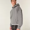 Kastenförmiger Kapuzenpullover mit Sterndetail Kastenförmiger Kapuzenpullover mit Sterndetail