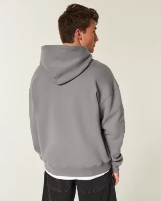 Kastenförmiger Kapuzenpullover mit Sterndetail