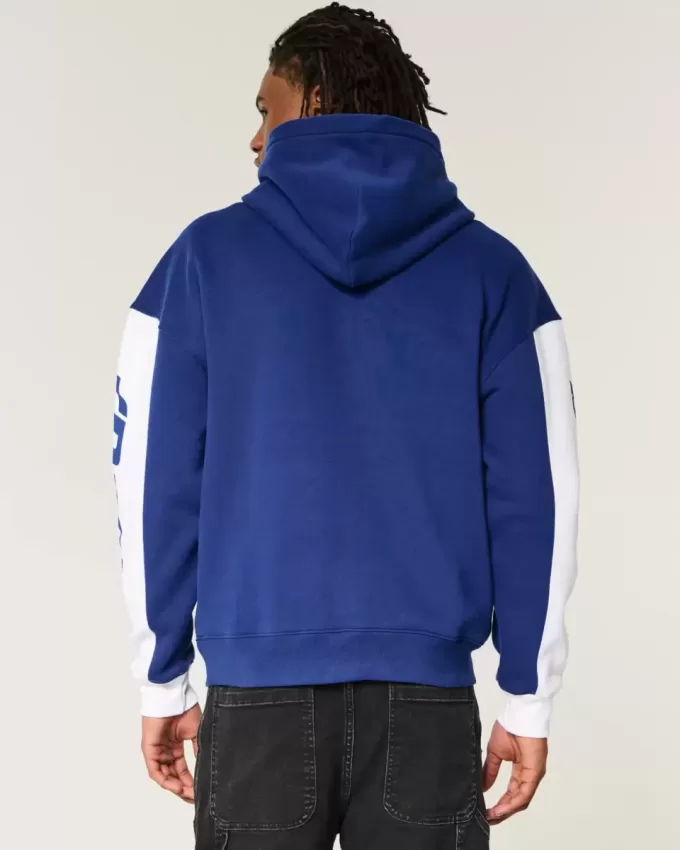 Kastenförmiger Kapuzenpullover mit Volkswagen Racing-Grafik
