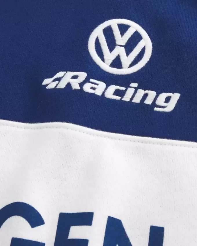 Kastenförmiger Kapuzenpullover mit Volkswagen Racing-Grafik