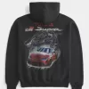 Kastenförmiger Toyota Supra-Kapuzenpullover mit Grafik
