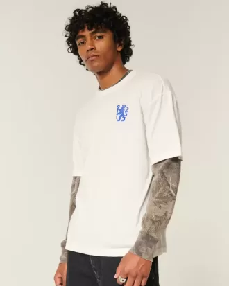Kastenförmiges Chelsea FC-T-Shirt mit Grafik