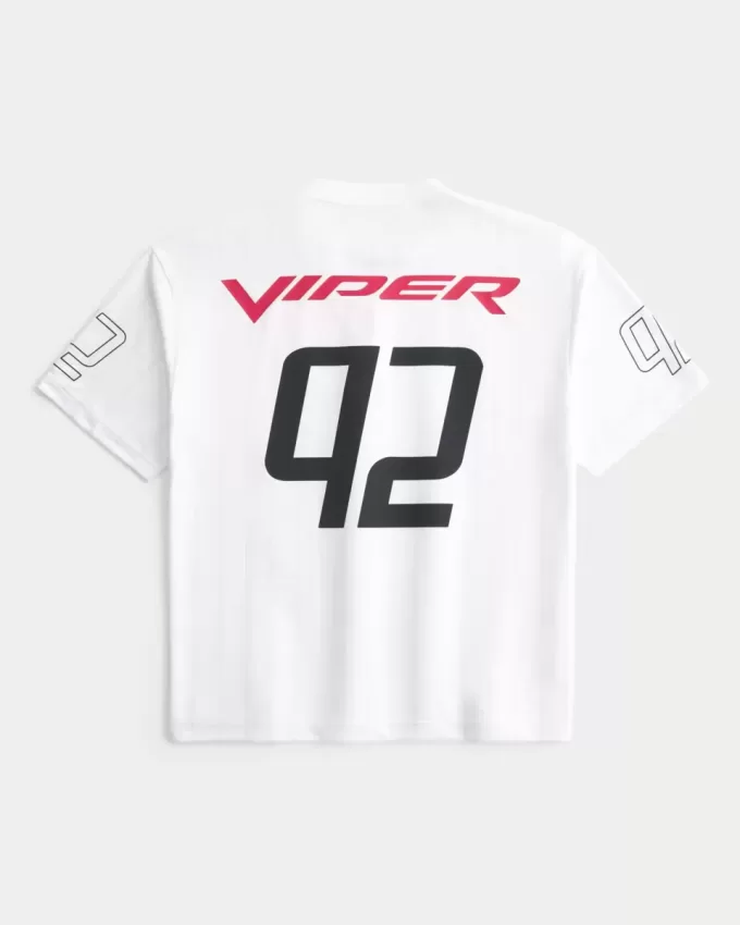Kastenförmiges Dodge Viper-Fußballtrikot mit Grafik Kastenförmiges Dodge Viper-Fußballtrikot mit Grafik