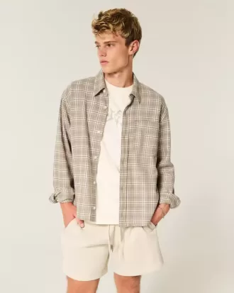 Kastenförmiges Flanellhemd