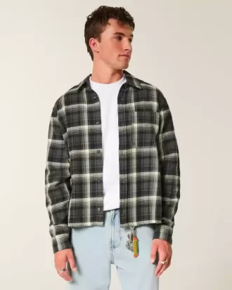 Kastenförmiges Flanellhemd