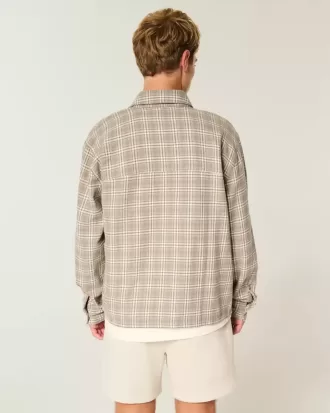Kastenförmiges Flanellhemd