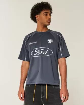 Kastenförmiges Ford Mustang-Fußballtrikot mit Grafik