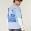 Kastenförmiges Hawaii-Surf-T-Shirt mit Grafik