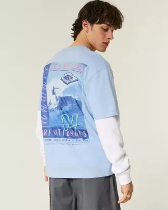 Kastenförmiges Hawaii-Surf-T-Shirt mit Grafik