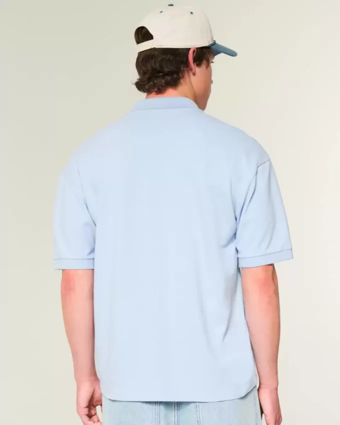 Kastenförmiges, kurzes Poloshirt Kastenförmiges, kurzes Poloshirt