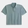 Kastenförmiges, kurzes Poloshirt Kastenförmiges, kurzes Poloshirt
