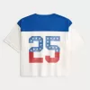 Kastenförmiges, kurzes Trikot mit Zahlengrafik Kastenförmiges, kurzes Trikot mit Zahlengrafik