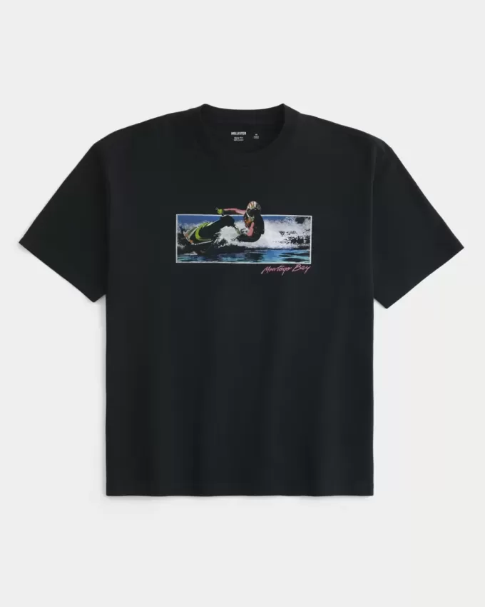 Kastenförmiges Montego Bay-T-Shirt mit Grafik Kastenförmiges Montego Bay-T-Shirt mit Grafik