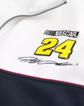 Kastenförmiges NASCAR Jeff Gordon Grafik-Sweatshirt mit halbem Reißverschluss