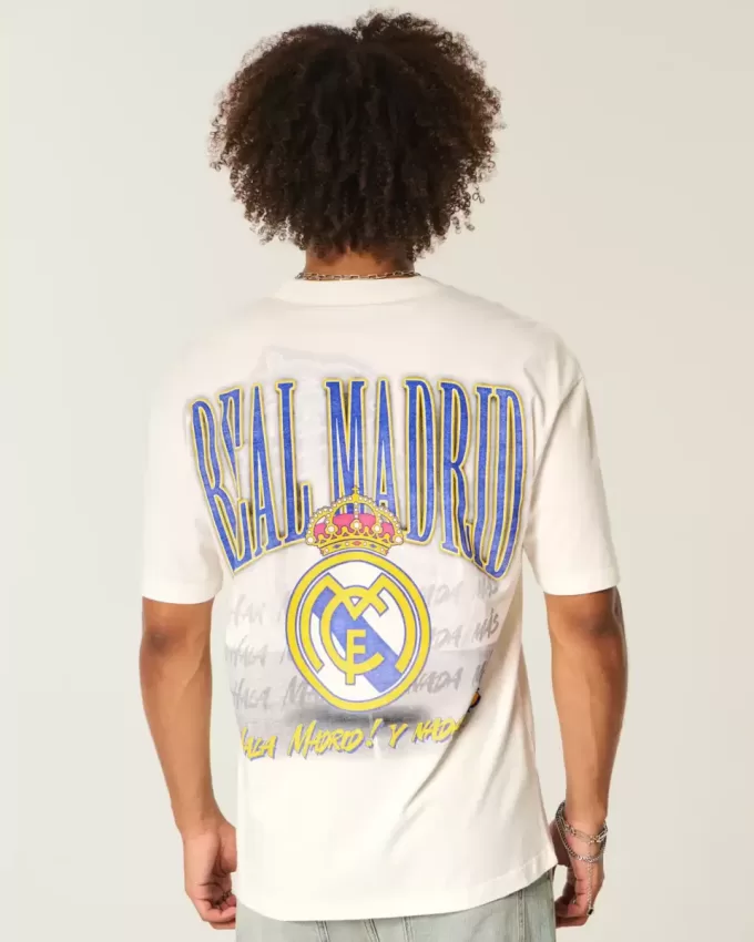 Kastenförmiges Real Madrid CF-T-Shirt mit Grafik Kastenförmiges Real Madrid CF-T-Shirt mit Grafik