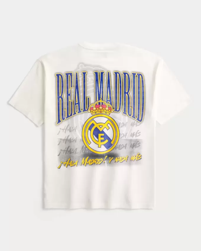 Kastenförmiges Real Madrid CF-T-Shirt mit Grafik Kastenförmiges Real Madrid CF-T-Shirt mit Grafik
