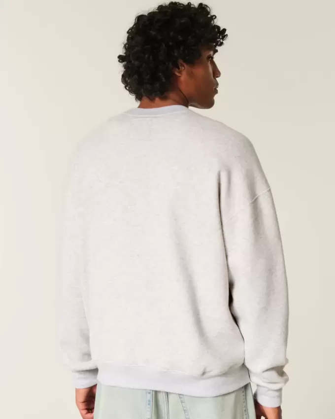 Kastenförmiges Rundhals-Sweatshirt mit Paris Saint-Germain-Grafik
