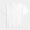 Kastenförmiges Rundhals-T-Shirt aus schwerer Baumwolle