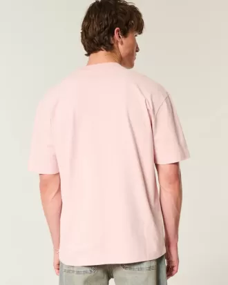 Kastenförmiges, schweres Hawaii-T-Shirt mit Grafik