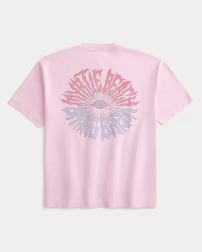 Kastenförmiges, schweres Myrtle Beach-T-Shirt mit Grafik Kastenförmiges, schweres Myrtle Beach-T-Shirt mit Grafik
