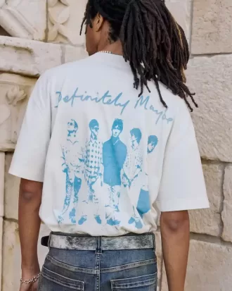 Kastenförmiges, schweres Oasis-T-Shirt mit Grafik