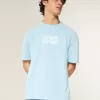 Kastenförmiges, schweres Oasis-T-Shirt mit Grafik Kastenförmiges, schweres Oasis-T-Shirt mit Grafik