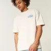 Kastenförmiges, schweres Oasis-T-Shirt mit Grafik Kastenförmiges, schweres Oasis-T-Shirt mit Grafik