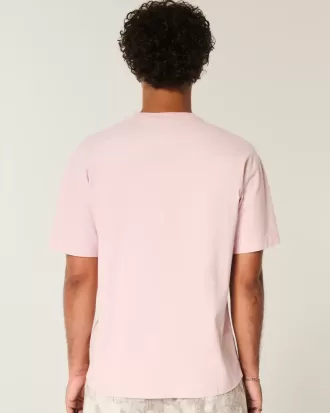 Kastenförmiges, schweres T-Shirt mit Amalfiküsten-Grafik