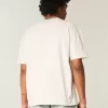 Kastenförmiges, schweres T-Shirt mit Kroatien-Grafik