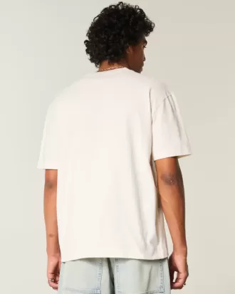 Kastenförmiges, schweres T-Shirt mit Kroatien-Grafik