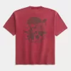 Kastenförmiges, schweres T-Shirt mit Los Angeles-Grafik Kastenförmiges, schweres T-Shirt mit Los Angeles-Grafik