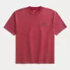 Kastenförmiges, schweres T-Shirt mit Los Angeles-Grafik Kastenförmiges, schweres T-Shirt mit Los Angeles-Grafik