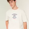 Kastenförmiges, schweres T-Shirt mit Newport Beach-Grafik Kastenförmiges, schweres T-Shirt mit Newport Beach-Grafik