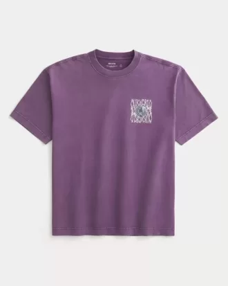 Kastenförmiges, schweres T-Shirt mit „Our World“-Grafik