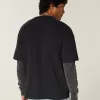 Kastenförmiges schweres Tokyo-T-Shirt mit Grafik Kastenförmiges schweres Tokyo-T-Shirt mit Grafik