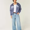 Kastenförmiges Sweatshirt mit Palm Beach-Grafik und Reißverschluss Kastenförmiges Sweatshirt mit Palm Beach-Grafik und Reißverschluss