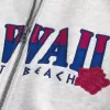Kastenförmiges Sweatshirt mit Reißverschluss und Hawaii-Grafik Kastenförmiges Sweatshirt mit Reißverschluss und Hawaii-Grafik