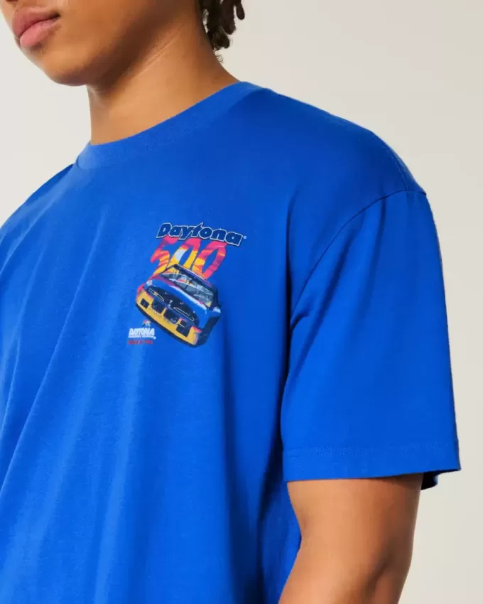 Kastenförmiges T-Shirt mit Daytona 500-Grafik Kastenförmiges T-Shirt mit Daytona 500-Grafik