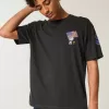 Kastenförmiges T-Shirt mit Snoopy USA-Grafik Kastenförmiges T-Shirt mit Snoopy USA-Grafik